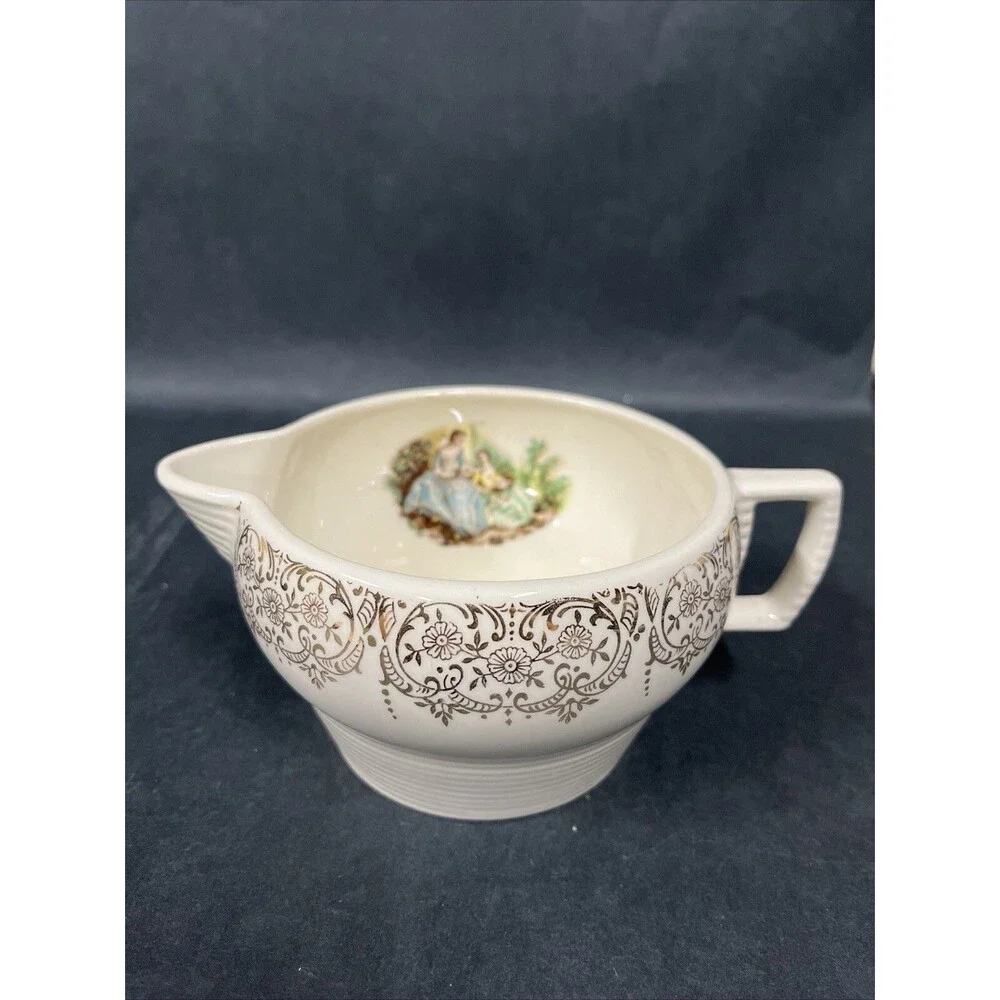 VTG Rare American Limoges Triumph China D’or Milk/ Creamer #1T-S284 22k Gold‎